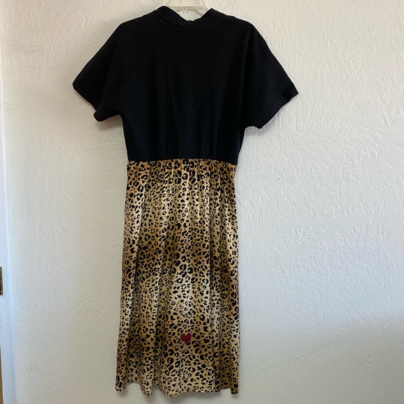 Bundle 3 for 50% off 1980s-90s Does 1950s Dress with Leopard Print Skirt - Picture 4 of 5